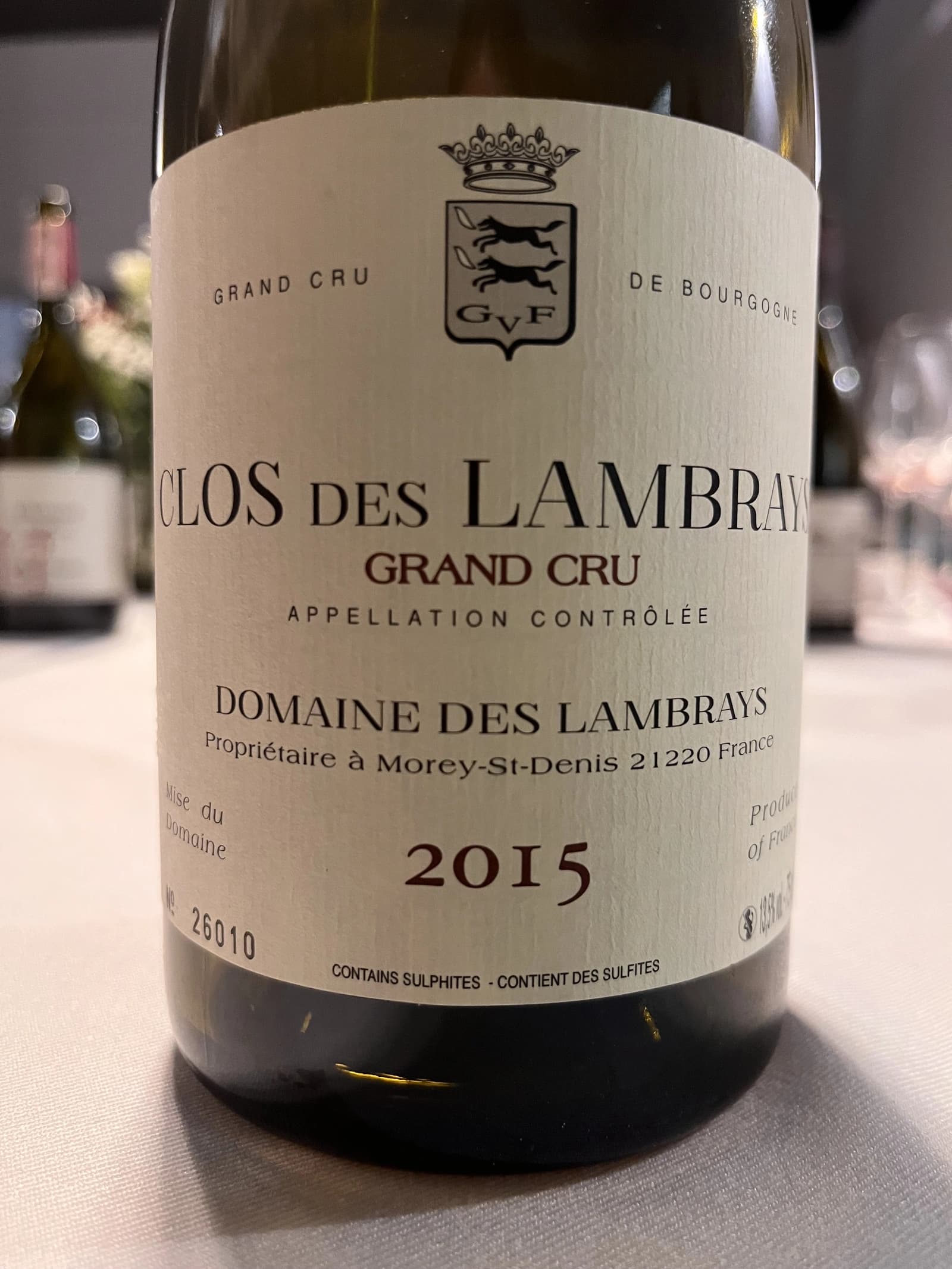 Domaine des Lambrays Clos des Lambrays Grand Cru 2015